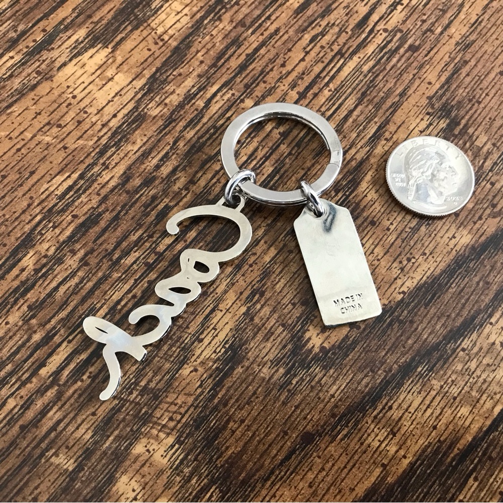 Rare Purple Coach Script Keychain Fob - Picture 4 of 5
